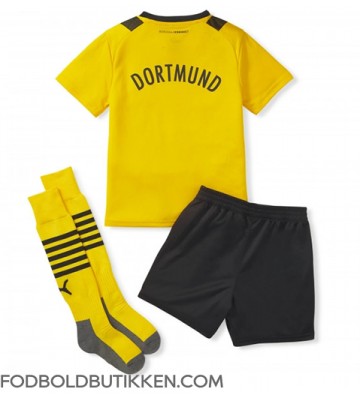 Borussia Dortmund Hjemmebanetrøje Børn 2022-23 Kortærmet (+ Korte bukser)